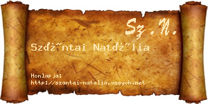 Szántai Natália névjegykártya